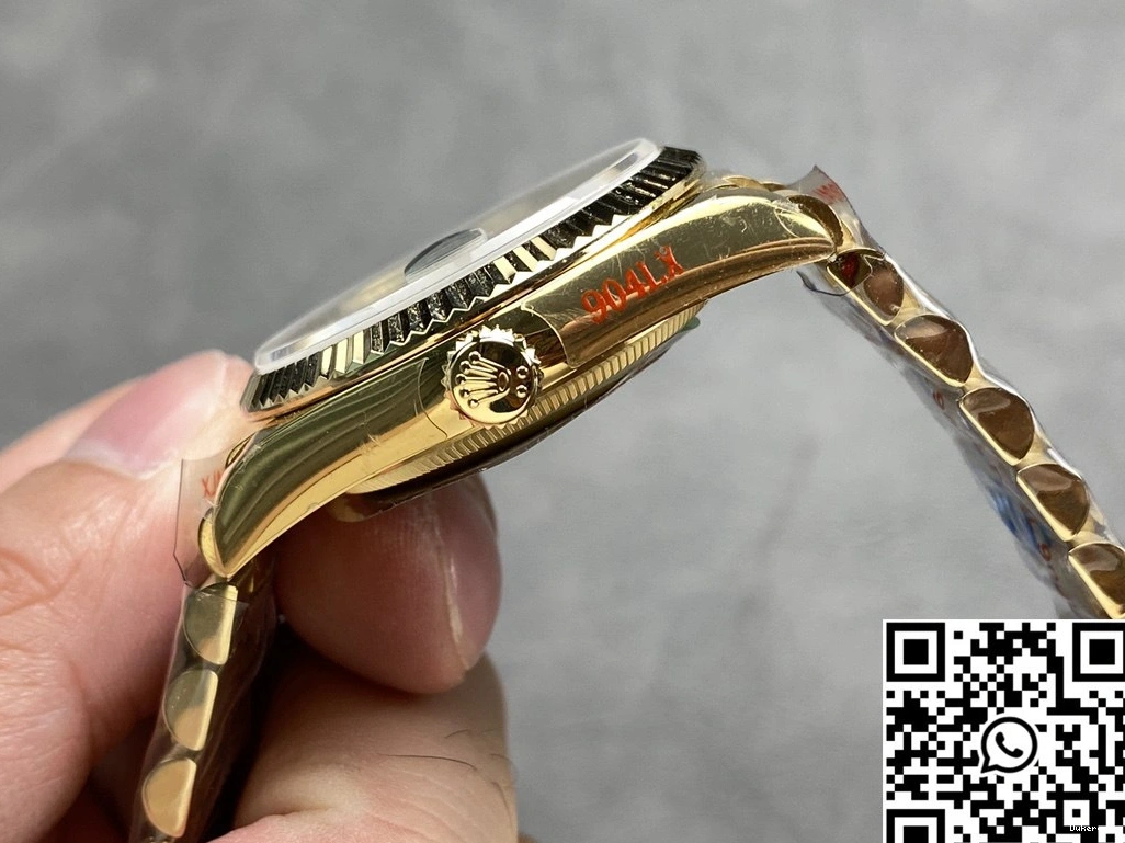 36mm v5 Yellow QF Date M128238-0130 Tungsten Gold Steel Dial Rolex Green Factory Day 0414